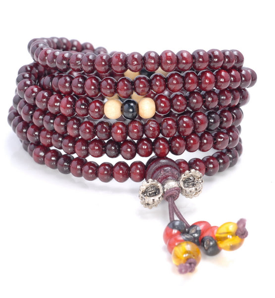 5X4MM Dark Red Sandalwood Rondelle Loose Beads 34 inch (80003671-W7)