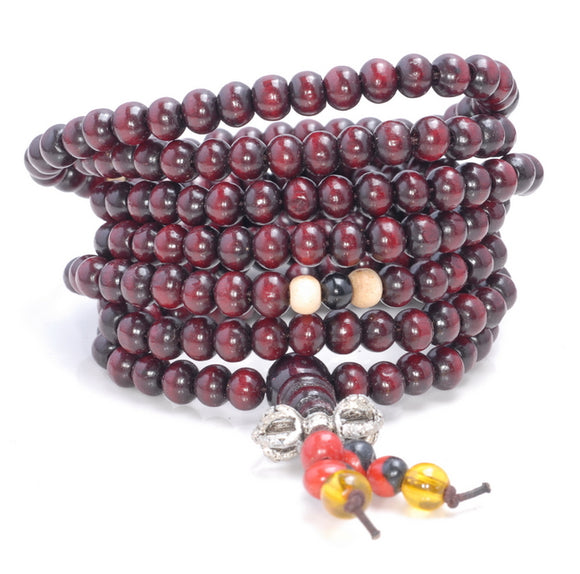 6x5MM Dark Red Sandalwood Rondelle Loose Beads 42 inch (80003672-W7)