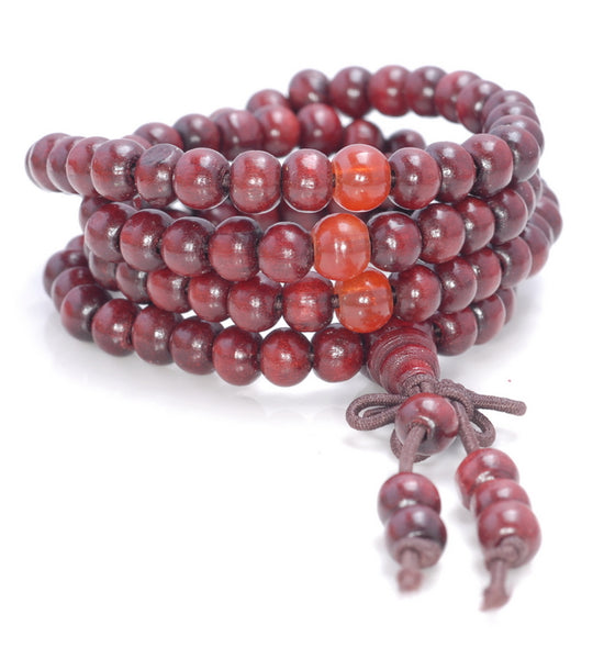 6X5MM Red Sandalwood Rondelle Loose Beads 21 inch (80003675-W6)