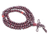 4X3MM Dark Red Sandalwood Rondelle Loose Beads 12 inch (80003681-W6)