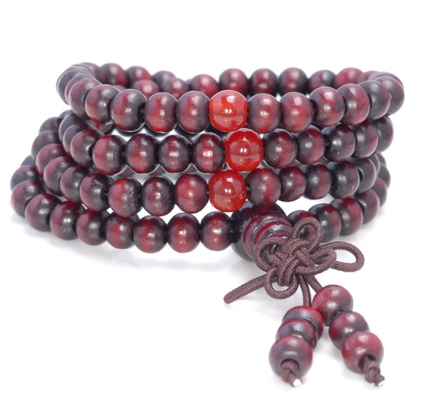 6X5MM Dark Red Sandalwood Rondelle Loose Beads 21 inch (80003683-W6)