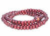 5X4MM Red Sandalwood Rondelle Loose Beads 16 inch (80003685-W6)