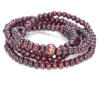 5X4MM Dark Red Sandalwood Rondelle Loose Beads 33 inch (80003686-W7)