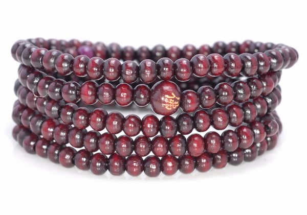 5X4MM Dark Red Sandalwood Rondelle Loose Beads 33 inch (80003686-W7)