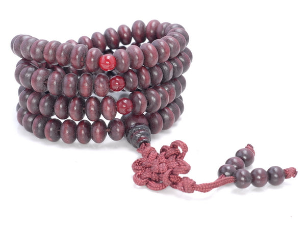 8X5MM Dark Red Sandalwood Rondelle Loose Beads 20 inch (80003690-W6)