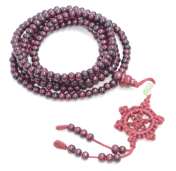 4X3MM Dark Red Sandalwood Rondelle Loose Beads 25 inch (80003693-W7)