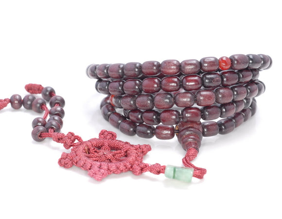 6X5MM Dark Red Sandalwood Barrel Drum Loose Beads 25 inch (80003695-W6)