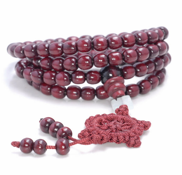 6X6MM Red Sandalwood Barrel Drum Loose Beads 25 inch (80003696-W6)