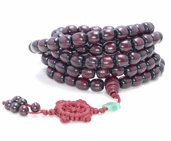 9X8MM Dark Red Sandalwood Barrel Drum Loose Beads 34 inch (80003697-W7)