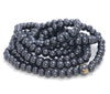 6X5MM Black Sandalwood Rondelle Loose Beads 39 inch (80003719-W8)