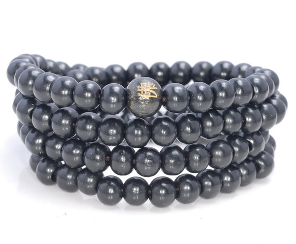 4X3MM Black Sandalwood Rondelle Loose Beads 12 inch (80003720-W7)