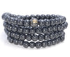 5X4MM Black Sandalwood Rondelle Loose Beads 16 inch (80003721-W7)