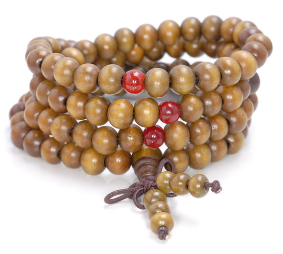 8X7MM Yellow Brown Sandalwood Rondelle Loose Beads 29 inch (80003729-W8)