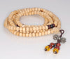 4X3MM White Sandalwood Rondelle Loose Beads 25 inch (80003735-W9)