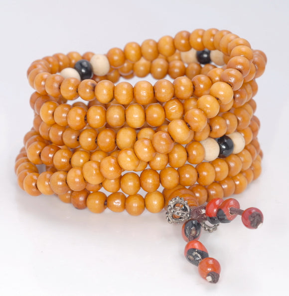 5X4MM Golden Sandalwood Rondelle Loose Beads 34 inch (80003758-W9)