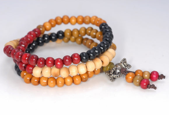 5X4MM Mix Color Sandalwood Rondelle Loose Beads 17 inch (80003764-W10)