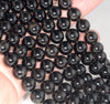 10MM Rare Black Rock Crystal Gemstone Grade AAA Round Loose Beads 7.5 inch Half Strand (80003786 H-B95)