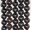 10MM Rare Black Rock Crystal Gemstone Grade AAA Round Loose Beads 7.5 inch Half Strand (80003786 H-B95)