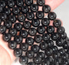 12MM Rare Black Rock Crystal Gemstone Grade AAA Round Loose Beads 7.5 inch Half Strand (80003787 H-B95)