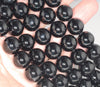 14MM Rare Black Rock Crystal Gemstone Grade AAA Round Loose Beads 7.5 inch Half Strand (80003788 H-B95)