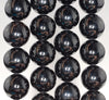 14MM Rare Black Rock Crystal Gemstone Grade AAA Round Loose Beads 7.5 inch Half Strand (80003788 H-B95)