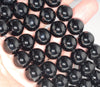 16MM Rare Black Rock Crystal Gemstone Grade AAA Round Loose Beads 7.5 inch Half Strand (80003789-B95)