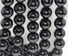 16MM Rare Black Rock Crystal Gemstone Grade AAA Round Loose Beads 7.5 inch Half Strand (80003789-B95)