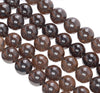 14MM Natural Clear Dark Smoky Quartz Gemstone Grade AAA Round Loose Beads 7.5 inch Half Strand (80003803 H-B94)