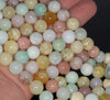 11MM Pink Yellow Green Mix Opal Gemstone Round Loose Beads 7.5 inch Half Strand (80003806 H-B101)