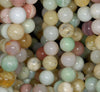 12-13MM Pink Yellow Green Mix Opal Gemstone Round Loose Beads 15.5 inch Full Strand (80003808-B101)