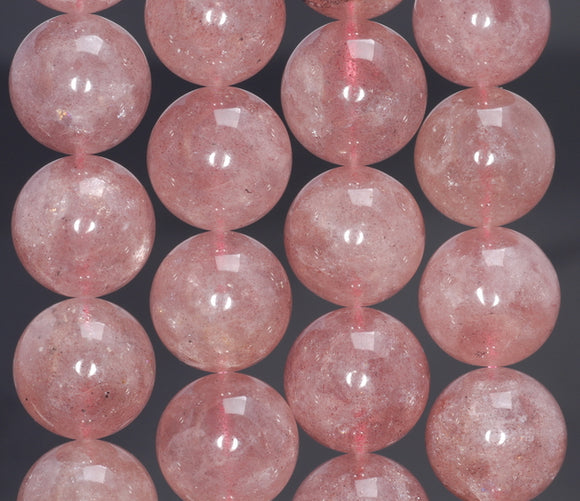 10-11MM Red Strawberry Lepidocrocite Quartz Gemstone Grade A Round Loose Beads 7.5 inch Half Strand (80003820-B100)