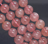 10-11MM Red Strawberry Lepidocrocite Quartz Gemstone Grade AAA Round Loose Beads 7.5 inch Half Strand (80003821-B100)