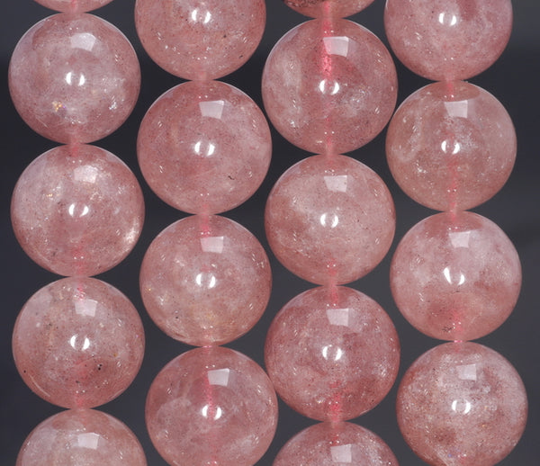 12MM Red Strawberry Lepidocrocite Quartz Gemstone Grade A Round Loose Beads 8 inch Half Strand (80003824-B100)