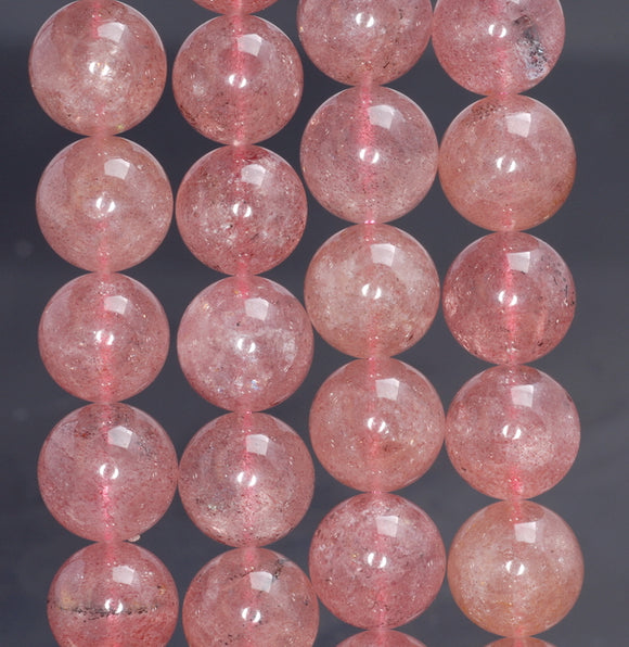 12-13MM Red Strawberry Lepidocrocite Quartz Gemstone Grade AAA Round Loose Beads 8 inch Half Strand (80003827-B100)