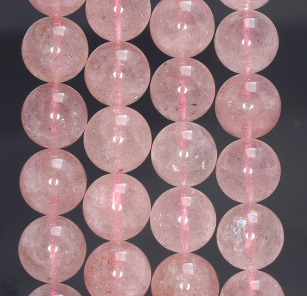 13-14MM Red Strawberry Lepidocrocite Quartz Gemstone Grade AA Round Loose Beads 8.5 inch Half Strand (80003832-B100)