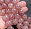 16-17MM Red Strawberry Lepidocrocite Quartz Gemstone Grade AA Round Loose Beads 8.5 inch Half Strand (80003837-B100)