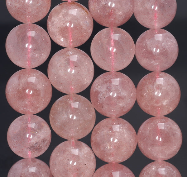 17-18MM Red Strawberry Lepidocrocite Quartz Gemstone Grade AAA Round Loose Beads 8.5 inch Half Strand (80003839-B96)