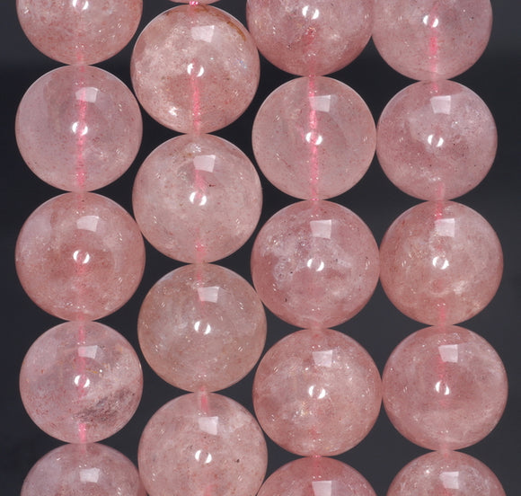 18MM Red Strawberry Lepidocrocite Quartz Gemstone Grade AA Round Loose Beads 8.5 inch Half Strand (80003841-B101)