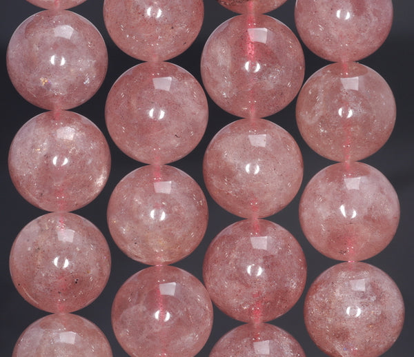 18MM Red Strawberry Lepidocrocite Quartz Gemstone Grade AA Round Loose Beads 8.5 inch Half Strand (80003842-B101)