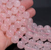 10-11MM Translucent Pink Mozambique Rose Quartz Gemstone Grade AAA Round Loose Beads 7.5 inch Half Strand (80003848-B103)