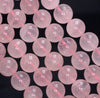 10-11MM Translucent Pink Mozambique Rose Quartz Gemstone Grade AAA Round Loose Beads 7.5 inch Half Strand (80003848-B103)