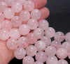 14MM Translucent Pink Mozambique Rose Quartz Gemstone Grade AA Round Loose Beads 8.5 inch Half Strand (80003852-B103)