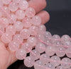 14-15MM Translucent Pink Mozambique Rose Quartz Gemstone Grade AAA Round Loose Beads 8.5 inch Half Strand (80003853-B103)