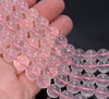 9-10MM Translucent Pink Mozambique Rose Quartz Gemstone Grade A Round Loose Beads 7.5 inch Half Strand (80003866-B103)