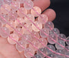 11-12MM Translucent Pink Mozambique Rose Quartz Gemstone Grade AA Round Loose Beads 7.5 inch Half Strand (80003876-B102)