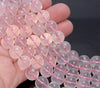 11-12MM Translucent Pink Mozambique Rose Quartz Gemstone Grade A Round Loose Beads 7.5 inch Half Strand (80003877-B102)