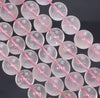 11-12MM Translucent Pink Mozambique Rose Quartz Gemstone Grade A Round Loose Beads 7.5 inch Half Strand (80003877-B102)