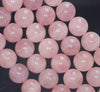 7-8MM Translucent Pink Madagascar Rose Quartz Gemstone Grade AAA Round Loose Beads 7 inch Half Strand (80003885-B102)