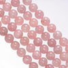 7-8MM Translucent Pink Madagascar Rose Quartz Gemstone Grade A Round Loose Beads 7 inch Half Strand (80003886-B102)