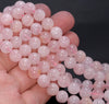 10MM Pink Madagascar Rose Quartz Gemstone Grade A Round Loose Beads 7.5 inch Half Strand (80003891-B101)